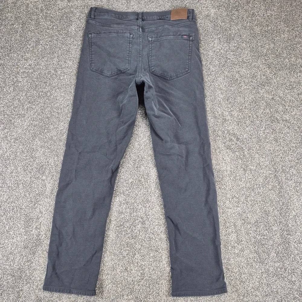 Faherty‎ Stretch Terry 5-Pocket Pants Mens 32 (31x27.5) Black Straight Leg
